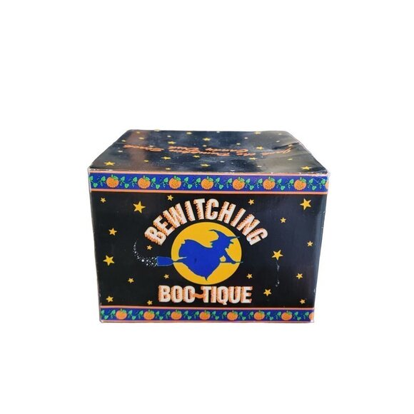 Bewitching Boo-tique Vintage Candy Bowl Pumpkins Scarecrow 6" NWB - Picture 2 of 8